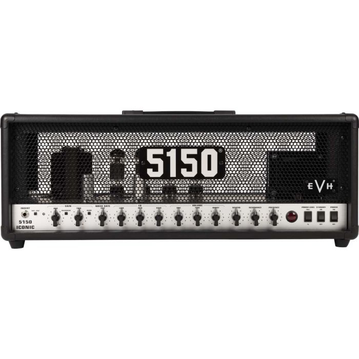 Front view of the EVH 5150 Iconic 80w Amp Head Black