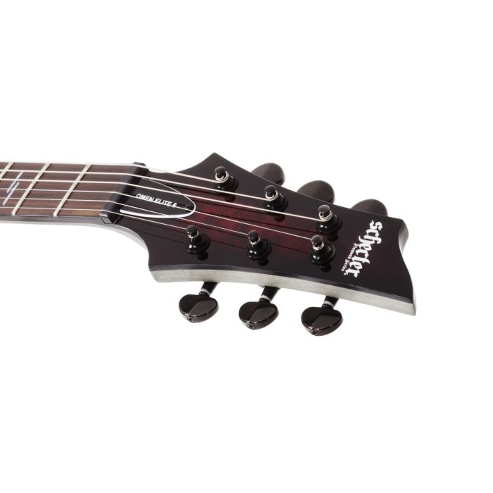 Schecter Omen Elite-6, Black Cherry Burst Headstock