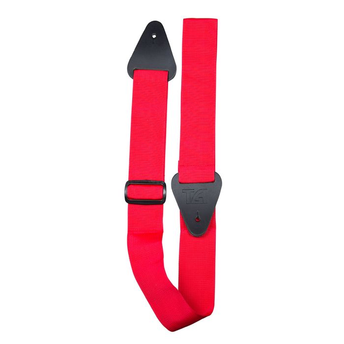 TGI Guitar Strap Woven. Plain Red