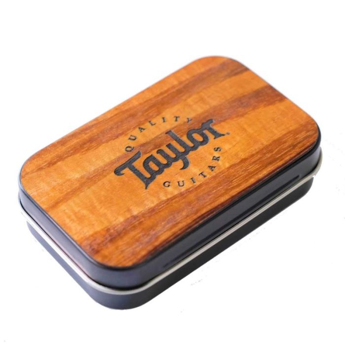 Taylor Pick Tin Koa Top Collectable Darktone Series front view