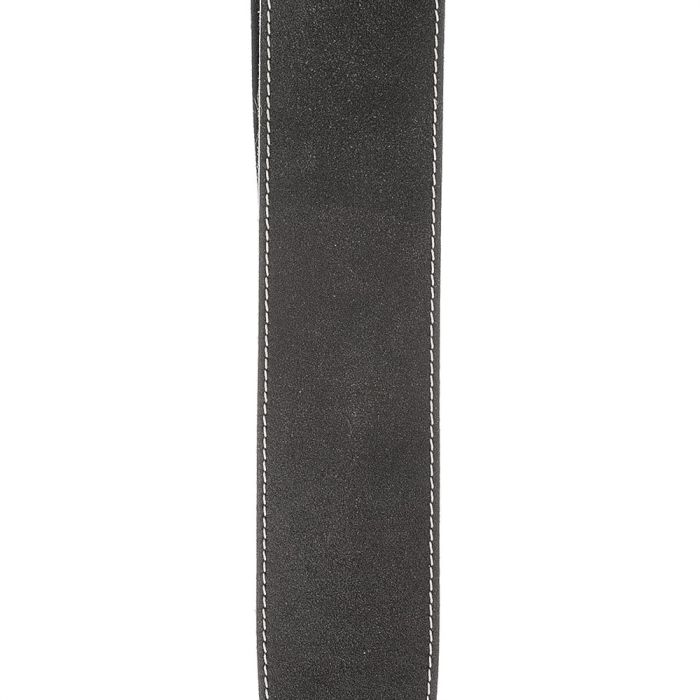 D'Addario Stonewashed Deluxe Leather Guitar Strap, Black Zoom Detail