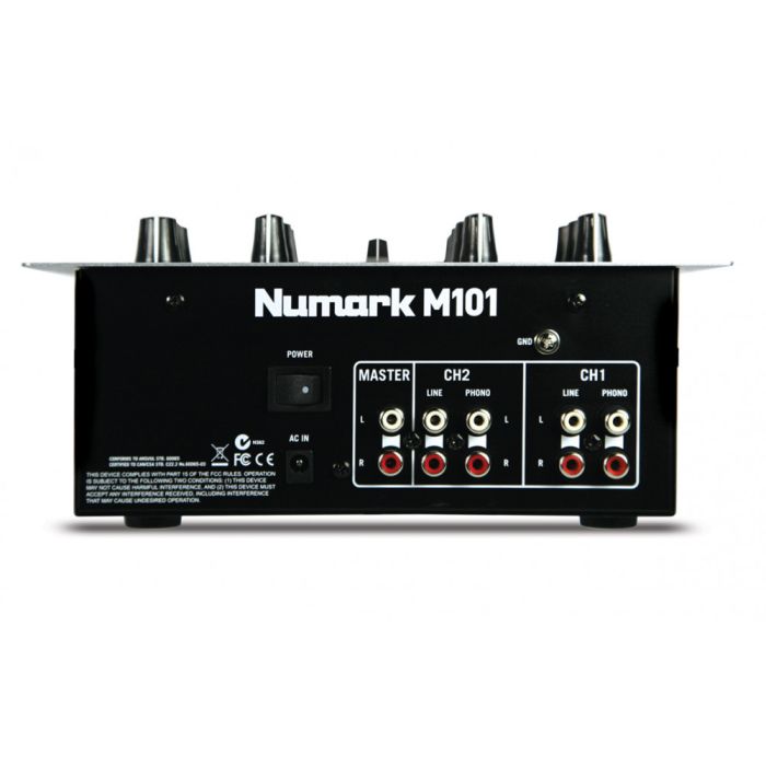 Numark M101 2-Channel DJ Mixer Back Panel