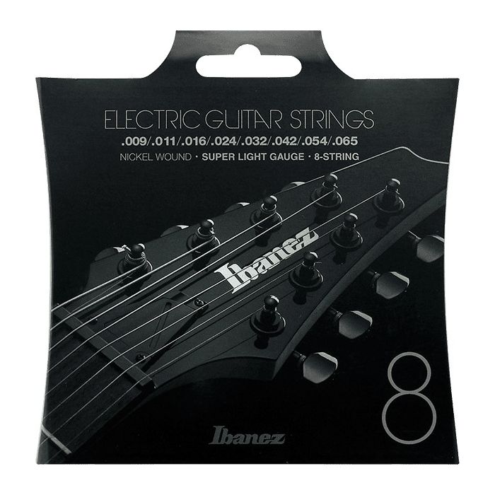 Ibanez Electric Guitar 8 Strings, Super Light Gauge, .009-.065