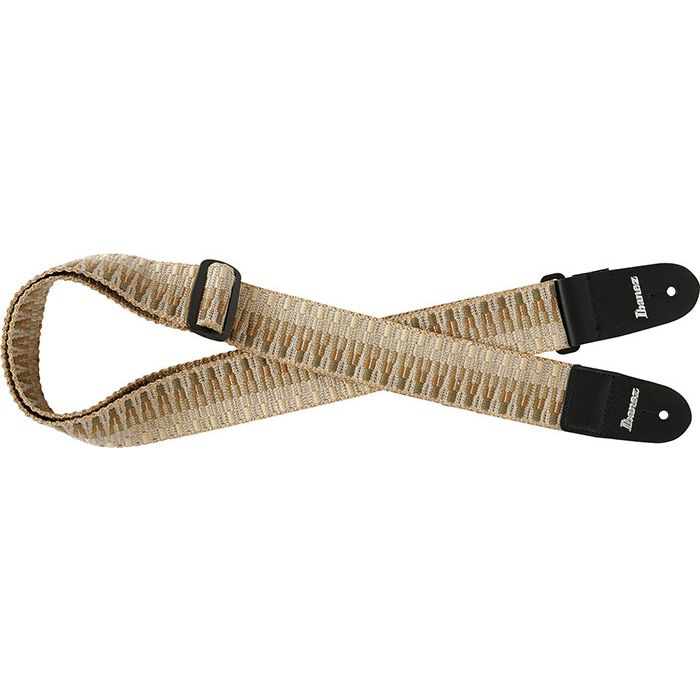 Ibanez Braided Instrument Strap, Khaki Front