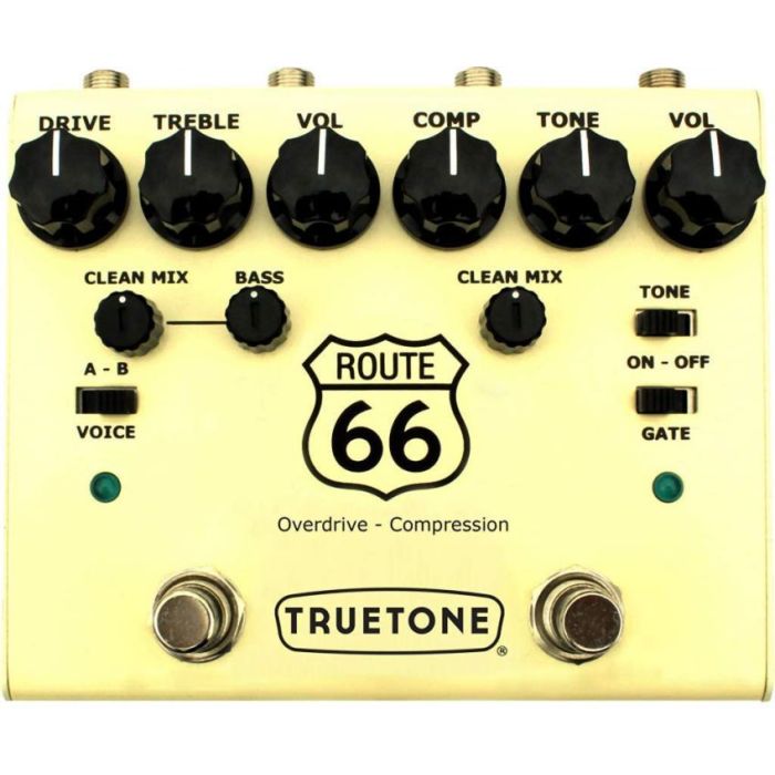 Truetone TT-V3RT66 V3 Route 66 Overdrive Pedal top-down view