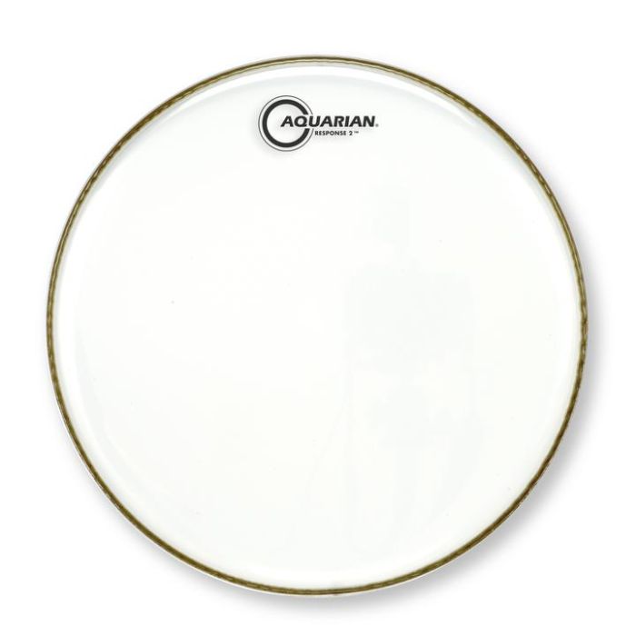 Front View of Aquarian 8" Response II Clear 2 Ply Drumhead