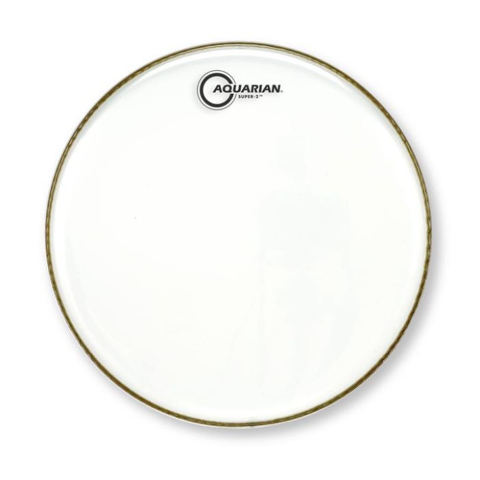 Front View of Aquarian 8" Super-2 Clear 2 ply Drumhead