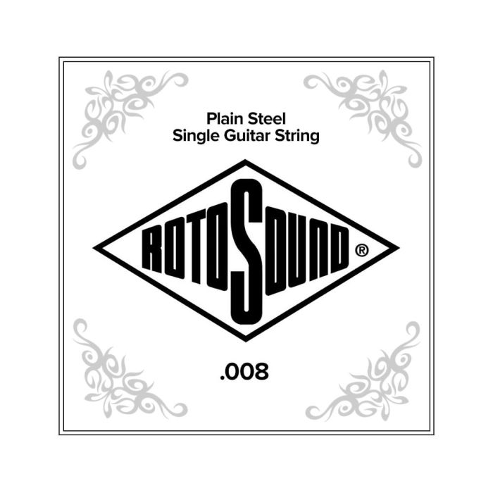 Rotosound NP008 Plain Steel Single Electric Guitar String, .008