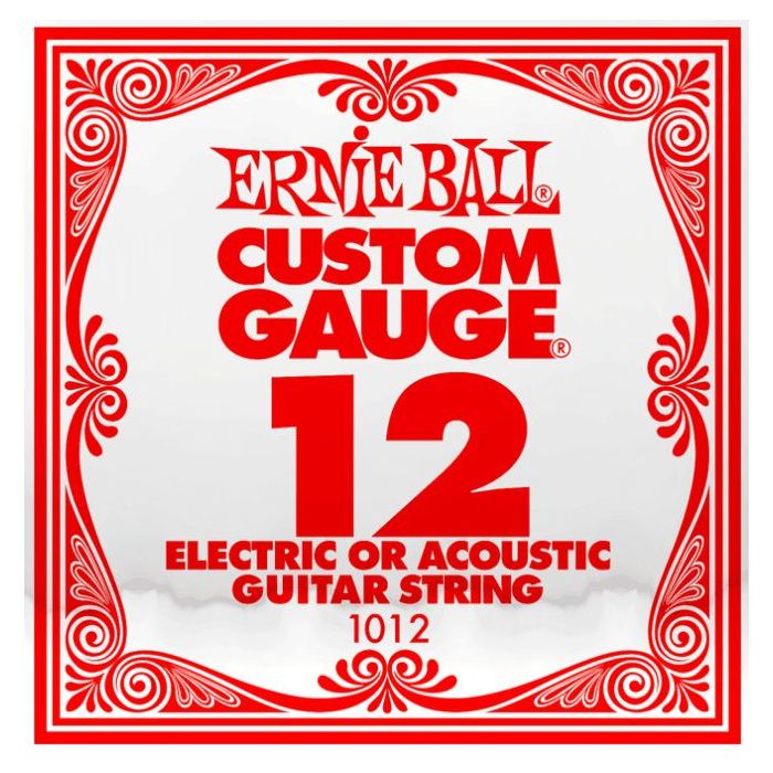 Front View of Ernie Ball 1012 .12 Single Plain String