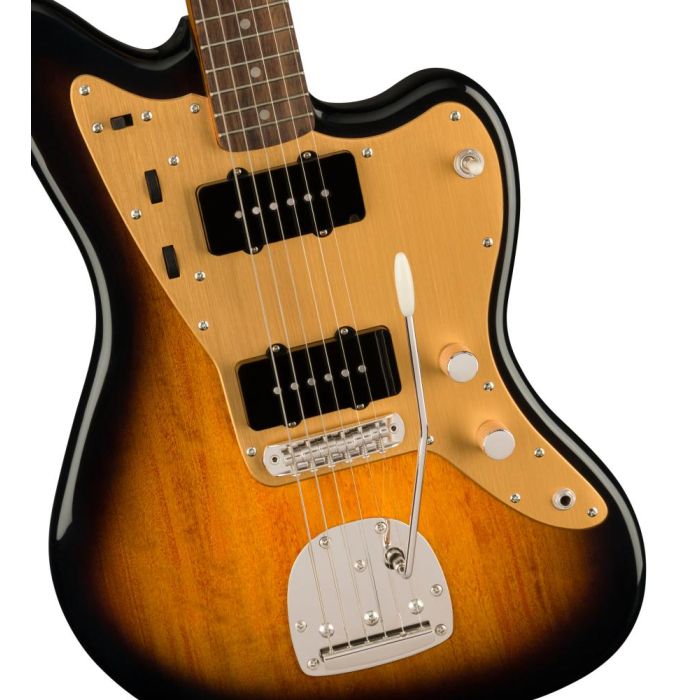 Squier FSR Classic Vibe Late 50 Jazzmaster, 2-Tone Sunburst body closeup