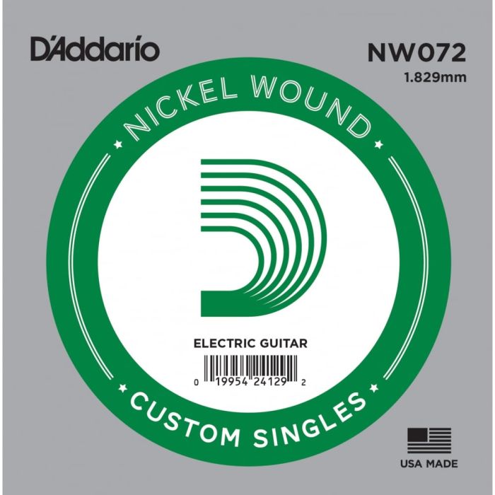 Overview of the D'Addario XL Nickel Wound .072 Electric Guitar Single String