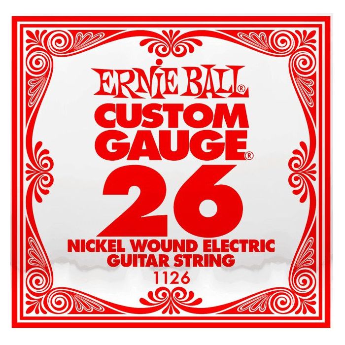 Front View of Ernie Ball 1126 .026 Nickel Wound Single String