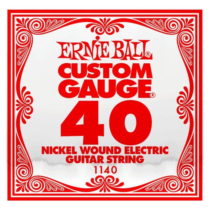 Front View of Ernie Ball 1140 .040 Nickel Wound Single String