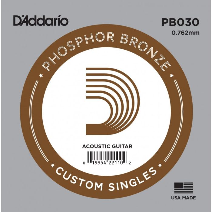 Overview of the D'Addario PB030 Phosphor Bronze Acoustic Guitar Single String .030