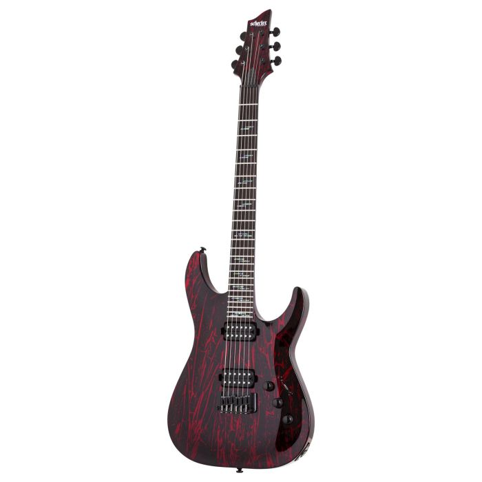 Schecter C 1 Silver Mountain Blood Moon, front view