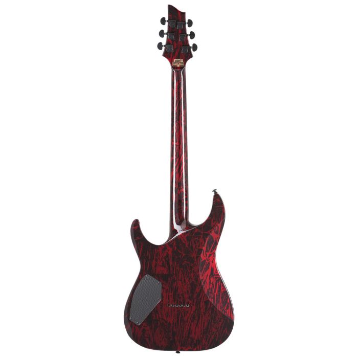 Schecter C 1 Silver Mountain Blood Moon, rear view