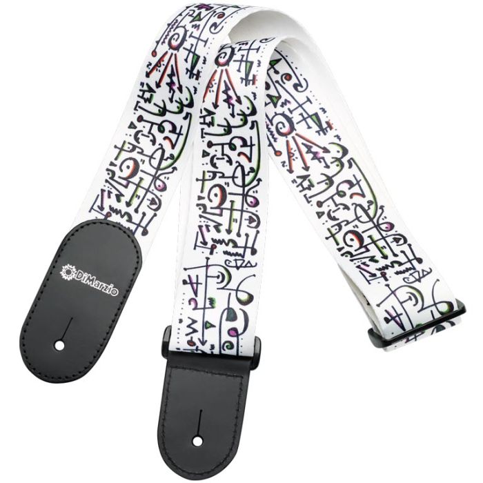 Overview of the DiMarzio DD3142 Steve Vai Print Art Strap White