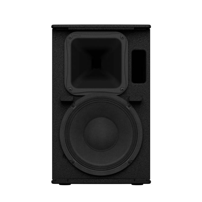 View of the speaker in the Yamaha DHR10 10" 2-Way Powered Loudspeaker System