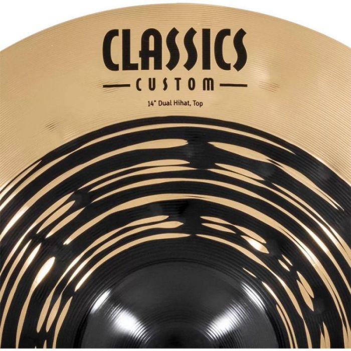 Meinl Classics Custom Dual 14 inch Hihat, name closeup