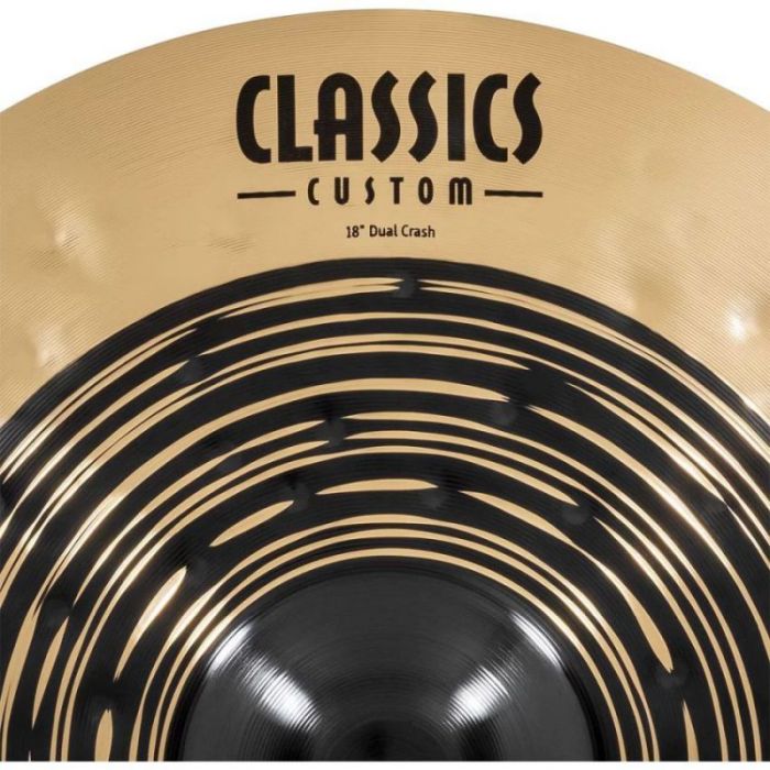 Meinl Classics Custom Dual 18 inch Crash, name closeup