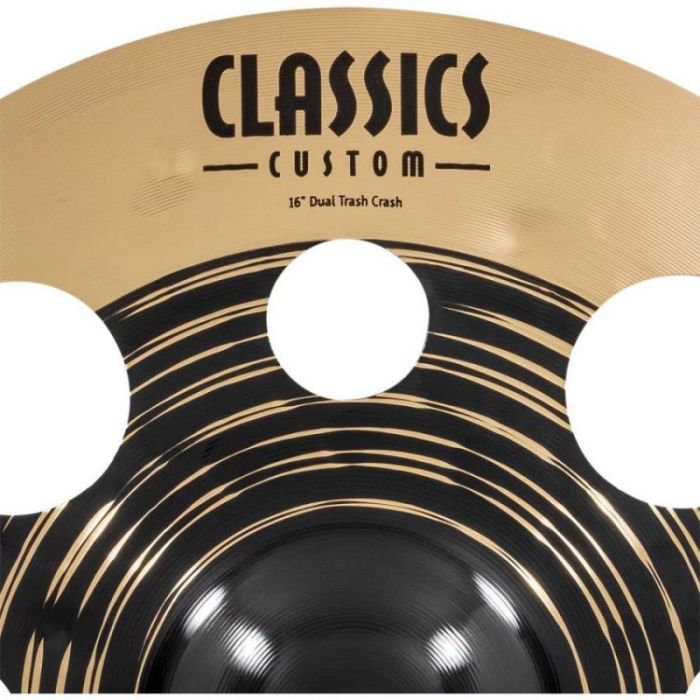 Meinl Classics Custom Dual 16 inch Trash Crash, name closeup