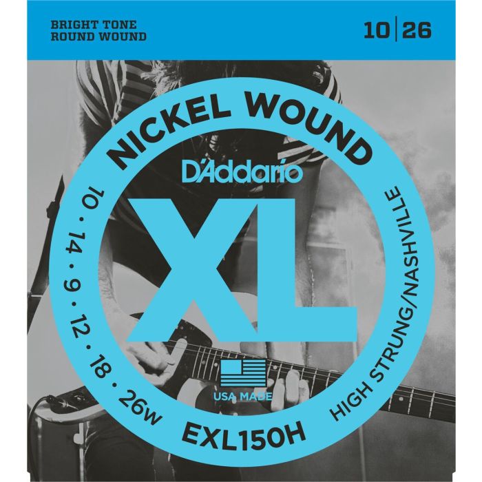 Overview of the D'Addario EXL150H Nickel Wound Electric Guitar Strings High-Strung/Nashville Tuning 10-26