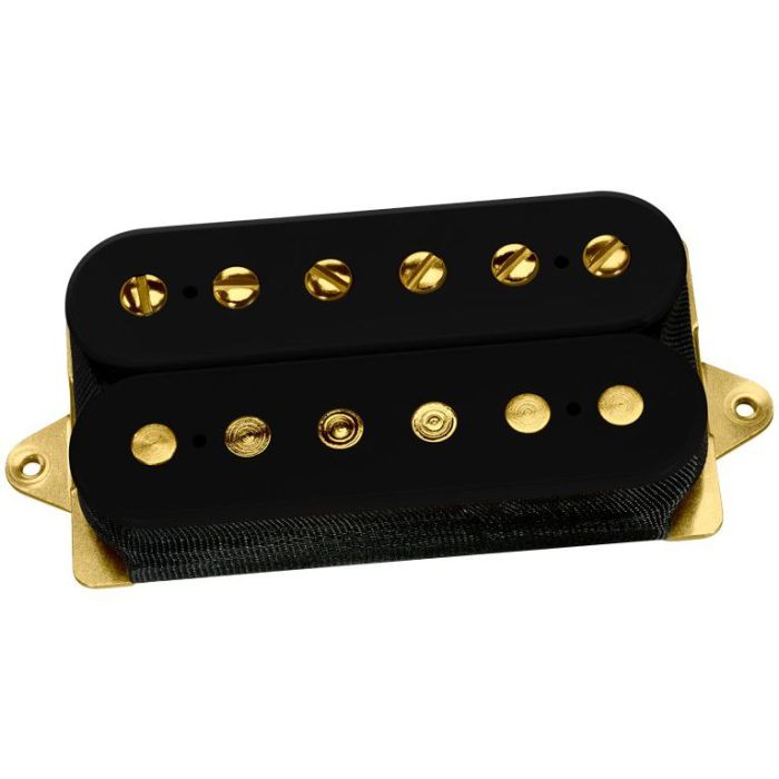 DiMarzio DP155FBKG DiMarzio Tone Zone F spaced Black Gold poles, front view