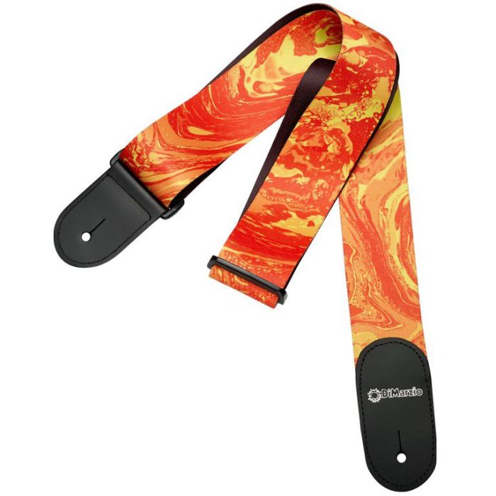 DiMarzio DD3145 Steve Vai Strap Orange Universe full view