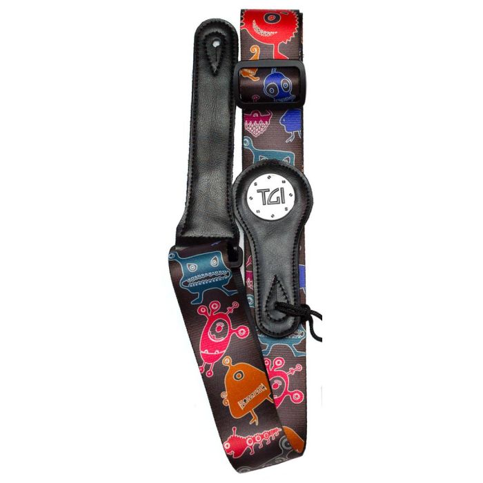 TGI Guitar Strap Aliens Black