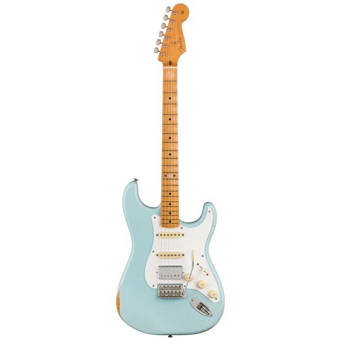 Fender FSR Vintera 50s Stratocaster HSS, Road Worn Sonic Blue front view