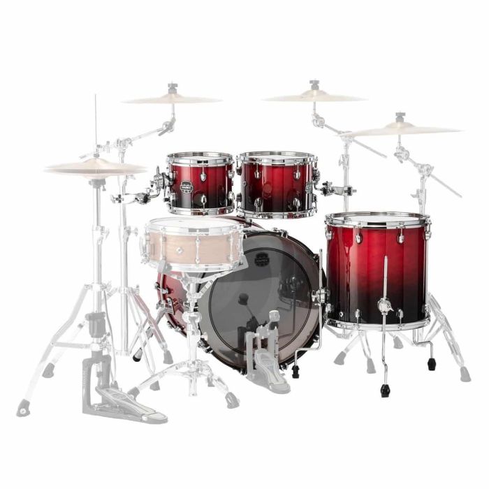 Mapex Saturn 2020 SR529X-RQ 4-Piece Shell Pack, Scarlet Fade Back