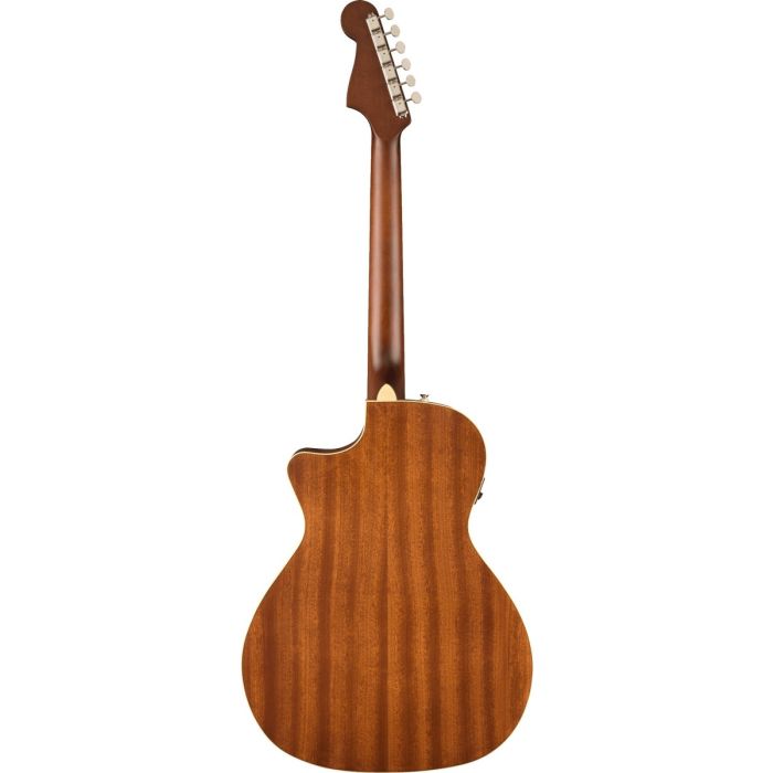 Fender Newporter Player Electro-Acoustic Guitar, All Mahogany Back View