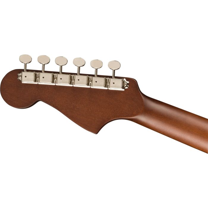 Fender Newporter Player Electro-Acoustic Guitar, All Mahogany Headstock Back