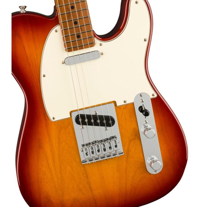Fender FSR Player Telecaster RMN, Sienna Sunburst body closeup