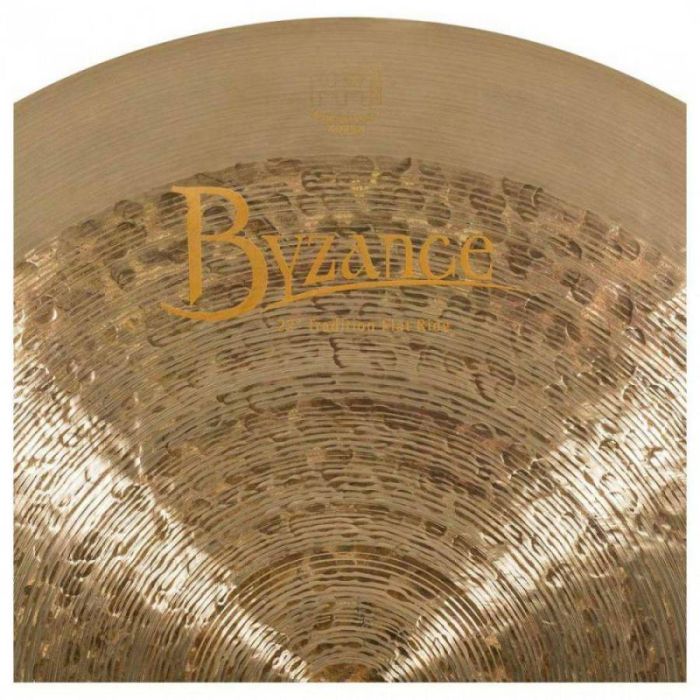 Meinl Byzance 22" Jazz Tradition Flat Ride Close Up of Top