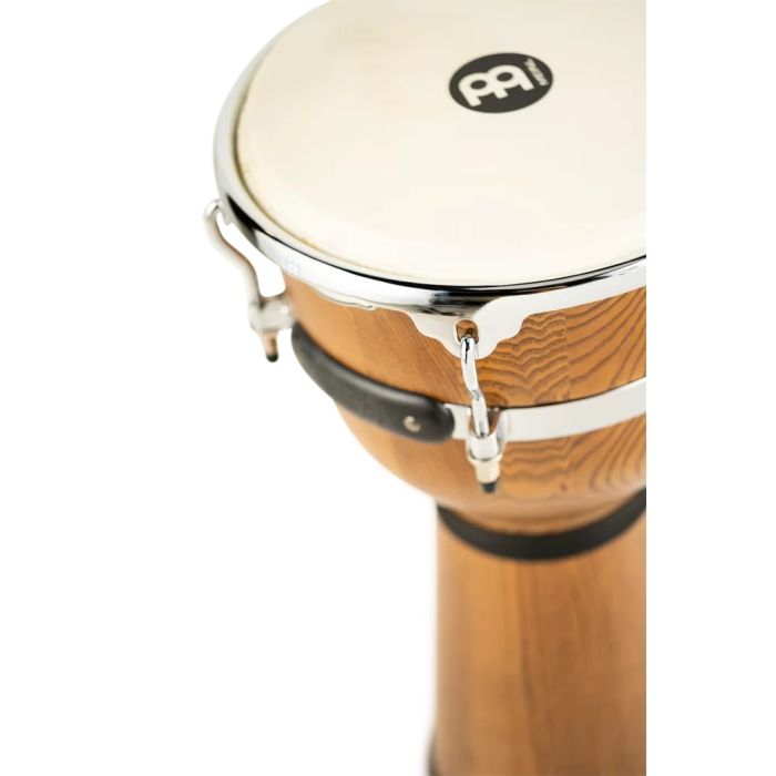 Meinl Floatune 12" Djembe in Zebra Finished Ash Angled Top View