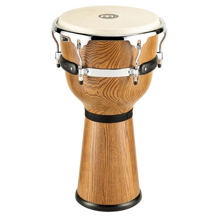 Meinl Floatune 12" Djembe in Zebra Finished Ash Front Angled View