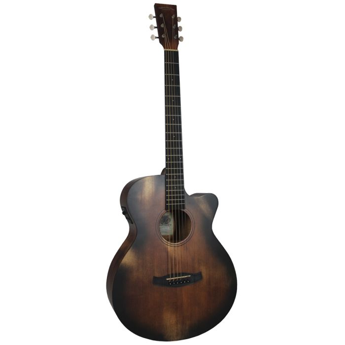 Tanglewood TWOT2E Folk Electro-Acoustic, Natural Distressed Satin Front