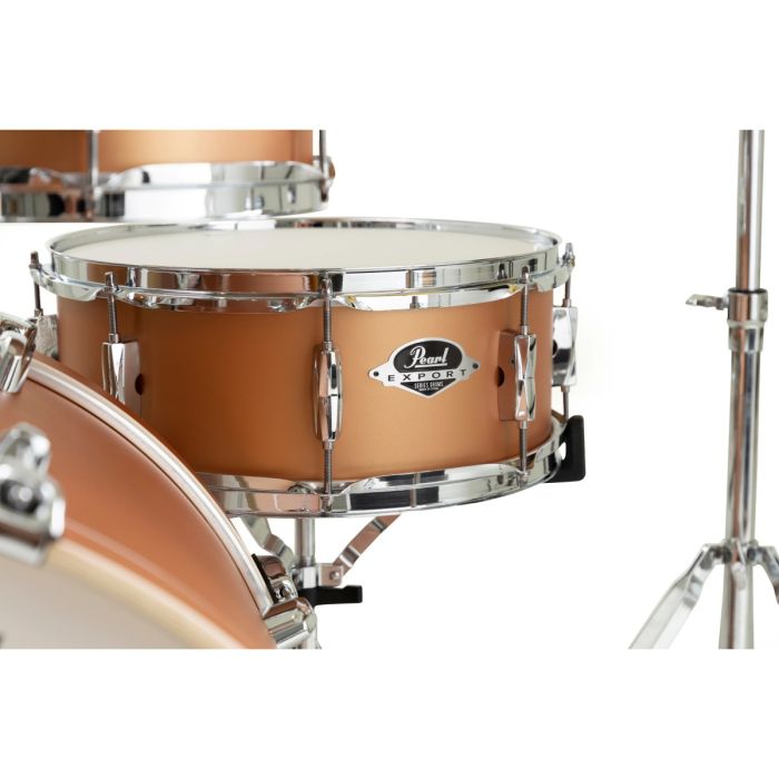 Pearl Export 20" Studio Set w/ Hardware & Cymbals, Aztec Gold snare detail