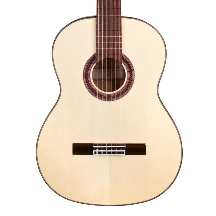 Body close up of the Cordoba F7 Flamenco Solid Spruce Acoustic