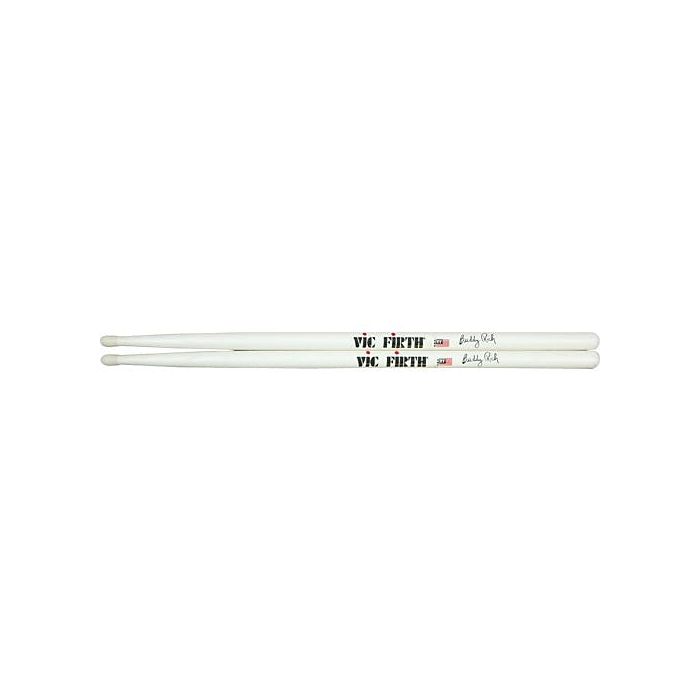 Vic Firth Signature Series Buddy Rich Nylon Drumsticks Side View Logo