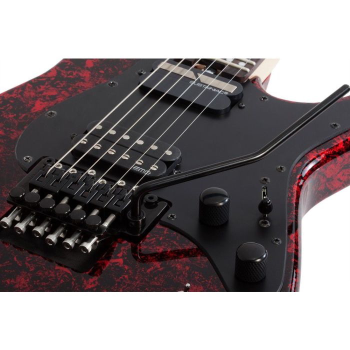 Schecter Sun Valley Ss fr S Red Reign 3, body closeup