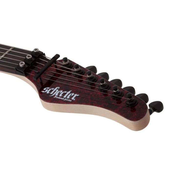 Schecter Sun Valley Ss fr S Red Reign 4, headstock front