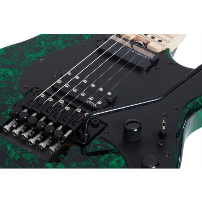 Schecter Sun Valley Ss fr S Green Reign Mfb 3, body closeup