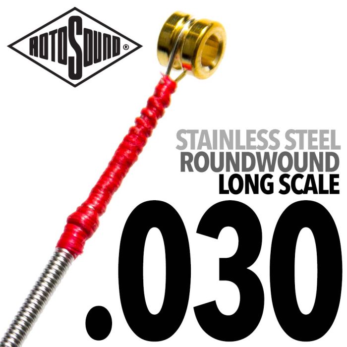 Rotosound SBL030 Stainless Steel Single Bass String, 0.30