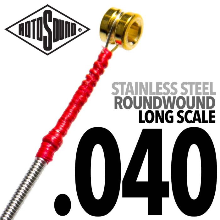 Rotosound SBL040 Stainless Steel Single Bass String, 0.40