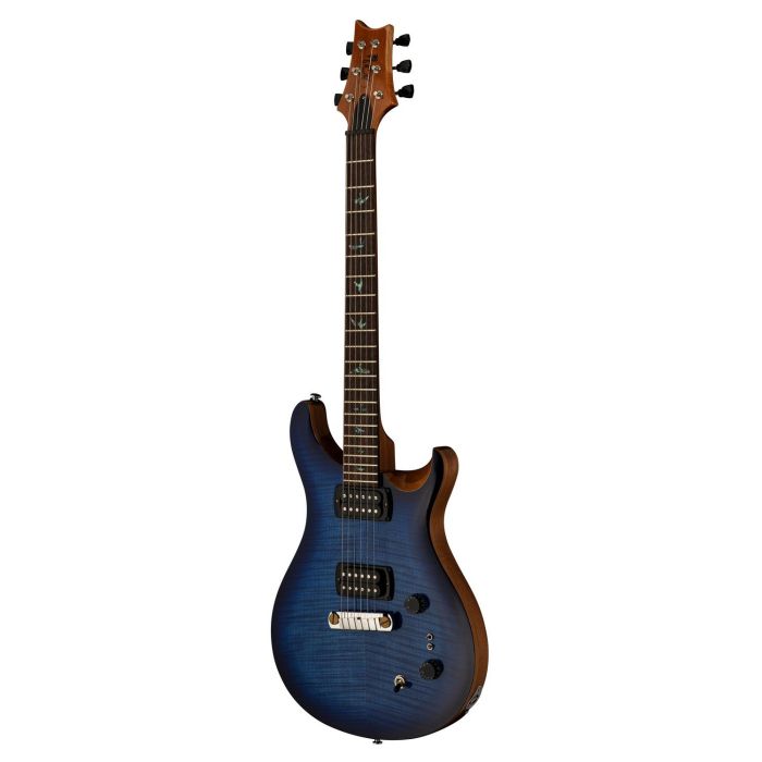 PRS SE PAULS GUITAR DC Faded Blue Burst, angled view