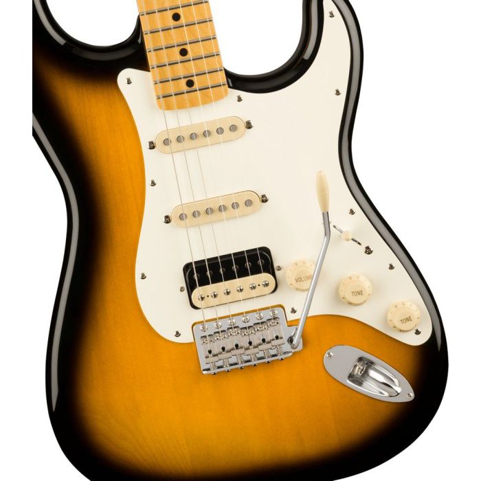 Fender Jv Ref 50s Strat Hss Mn 2ts, body closeup