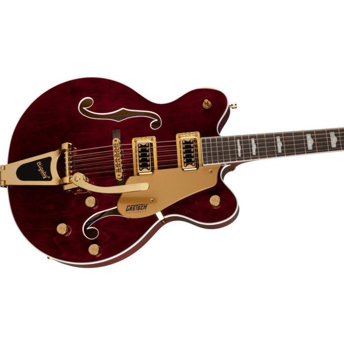 Gretsch G5422tg Electromatic Classic Hollow Body DC Bigsby Walnut Stain, angled view