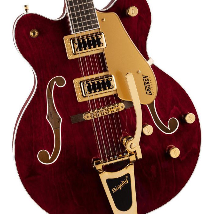 Gretsch G5422tg Electromatic Classic Hollow Body DC Bigsby Walnut Stain, body closeup